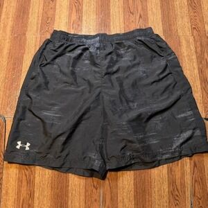 Under Armour Black Camo Retro Tech Sportswear Running Train Shorts Large